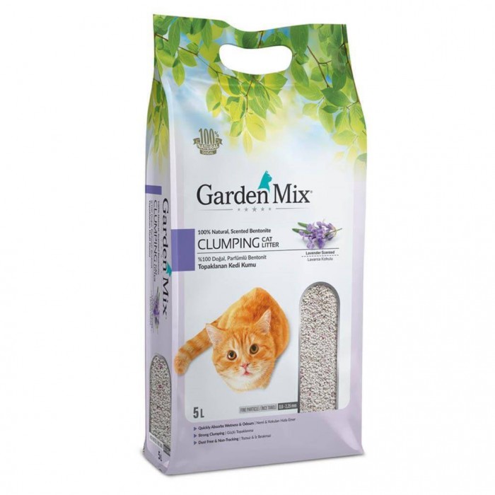 Gardenmix Lavanta Kokulu İnce Taneli Kedi Kumu 5 Lt