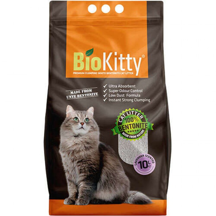 BioKitty Lavanta İnce Taneli Topaklanan Kedi Kumu 10 Lt